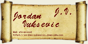 Jordan Vukšević vizit kartica